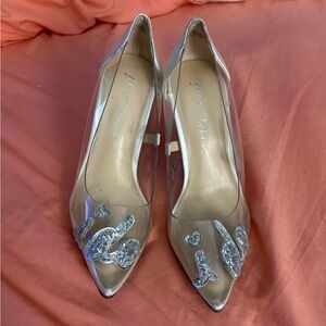 Betsey Johnson Silver/Blue I do Heels